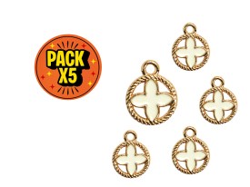 Dije Esmaltado Cruz Blanca 